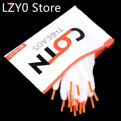 20pcs Prebuilt Wire Coil Threads Organic Vape Cotton Strips