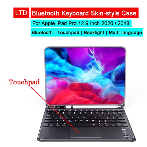 Bluetooth Keyboard Skin Style Case For iPad Pro 12.9'' 2020