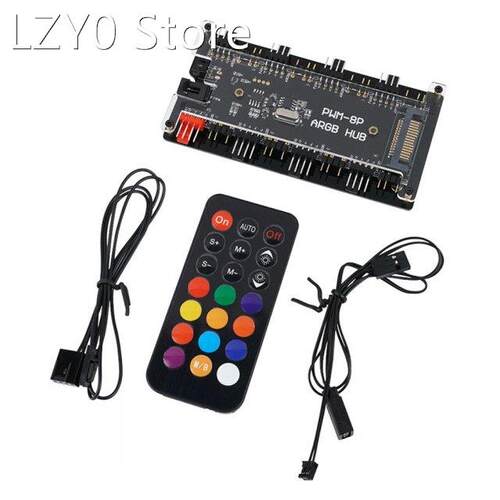 PWM RGB LED Controller PC Fan Hub 8 Ports 5V 3 Pin Cooling A