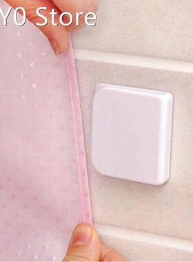 2Pcs/Set Shower Curtain Clips Bath Shower Adhesive Clips Buc
