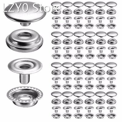 50 Silver Buttons Sets Stainless Socket Fastener Snap Set Se