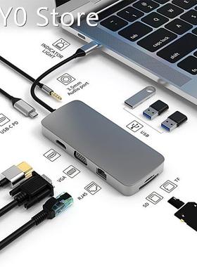 USB 3.0 Multiport Hub Adapter 10 IN 1 Type C HDMI-compatialb
