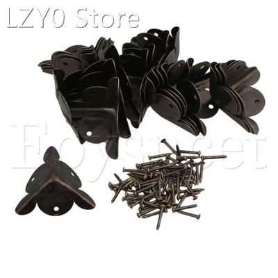 10pcs Antique Decorative Bronzy Metal Desk Leg Corner Cover