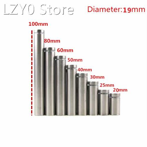 10PCS Glass Fasteners Diameter 19mm Stainless Steel Acrylic