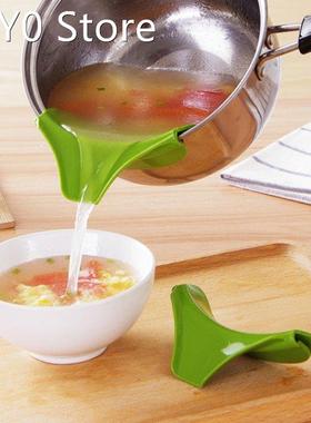 Kitchen Gadgets Silicone Funnel Pots And Pans Rim Deflector