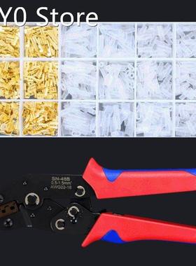 600Pcs 4.8/6.3 Plug Tterminal Crimper Crimping Pliers Wire 0