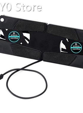 Laptop Desk Support Dual Cool Fan Notebook Computer Stand Fo