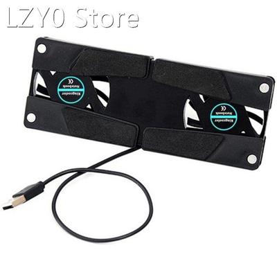 Laptop Desk Support Dual Cool Fan Notebook Computer Stand Fo