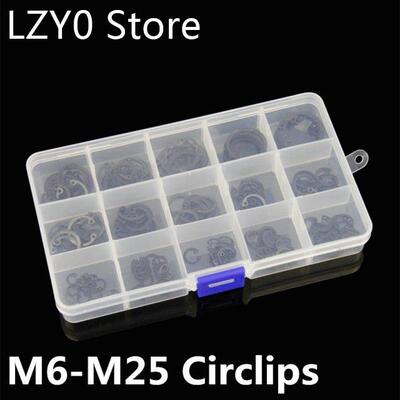 175pcs M6 - M25 Circlips Set for A hole 65 Manganese GB893 S