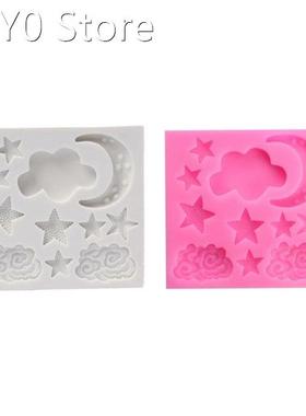 2022 New Star Moon Shape Silicone Material Moulds DIY Fondan