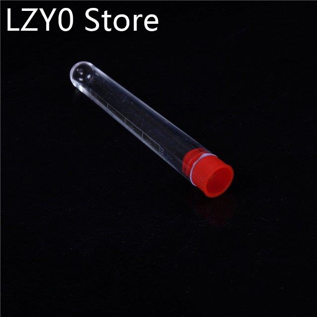 New 10pcs 16x100mm Clear Plastic Test Tubes With Caps Lab Ro
