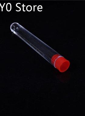 New 10pcs 16x100mm Clear Plastic Test Tubes With Caps Lab Ro