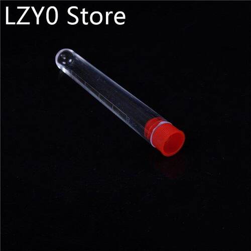 New 10pcs 16x100mm Clear Plastic Test Tubes With Caps Lab Ro