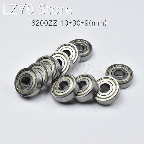 10pcs 6200ZZ 10*30*9(mm) free shipping chrome steel Metal S