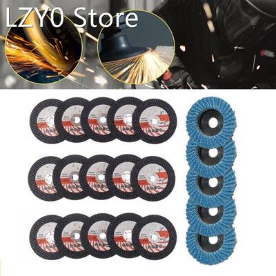 15pcs 75mm Cutting Discs +5pcs Flat Flap Discs Grinding Whee
