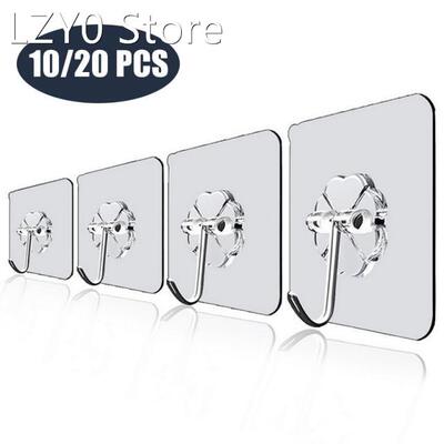 10pcs/20Pcs Transparent Strong Self Adhesive Door Wall Hange