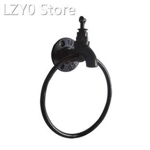 Retro Black Towel Ring Hand Towel Holder for Bathroom Hand T