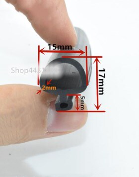 3/6M Black 15*17mm Steel Doors and Windows Sealing Trip Wind