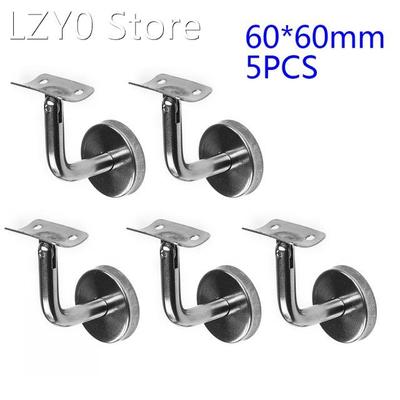 5pcs Stainless Steel Handrail Guardrail Stair Railing Suppor