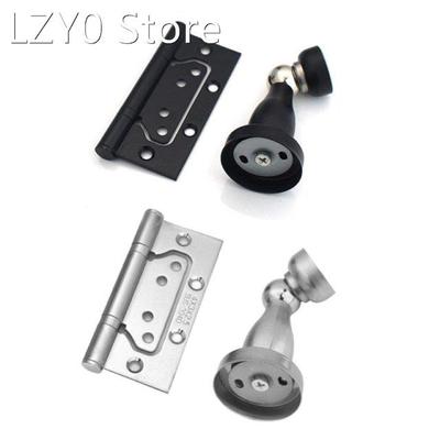 1 Set Home Door Hinge and Magnetic Door Stopper Kit Stainles
