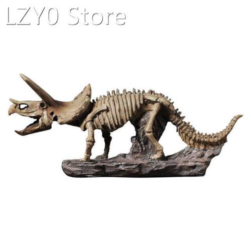 13 Inch Vintage Triceratops Dinosaur Skeleton Decoration Res