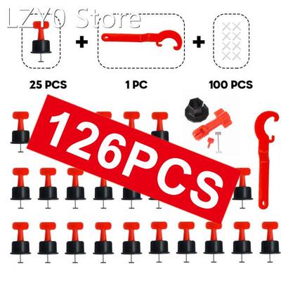 126Pcs Flat Ceramic Floor Wall Construction Tools Reusable T