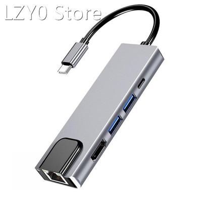 5 In 1 Type C Hub USB 3.0 Rj45 Lan Aluminum Alloy Gigabit Et