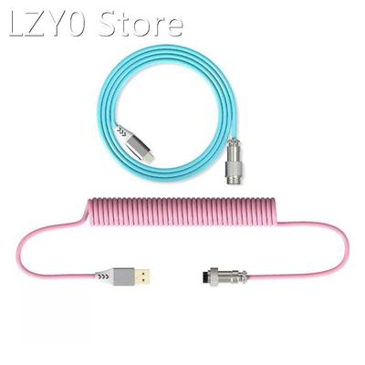Gaming Mechanical Keyboard Coiled Aviation Cable Type-C Cust
