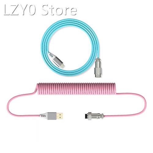 Gaming Mechanical Keyboard Coiled Aviation Cable Type-C Cust