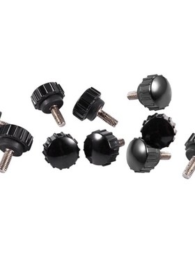 10-Piece M4x10mm Threaded Knurled Thumbscrew Grip Knobs Thum