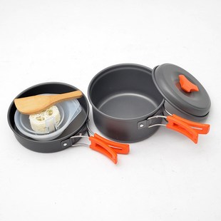 7pcs/set Portable 1-2 Persons Cookware Camping Equipment For