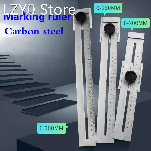 Marking ruler 0-200mm 0-250mm 0-300mm Screw Cutting Marking