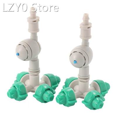 6Pcs 4-way Misting Nozzles Kit with Anti-drip connector Atom