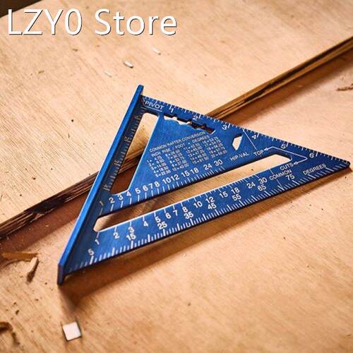 Angle Ruler 7 inch Aluminum Alloy Triangular Measuring Ruler