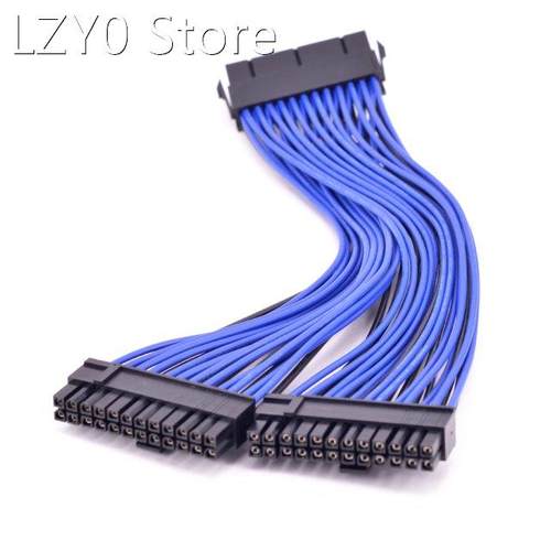 24Pin ATX Power Supply Extension Cable 24 Pin 1 to 2 Male t