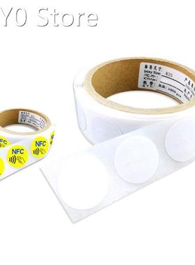 1pc 25mm White NFC Stickers Protocol ISO14443A13.56MHz NTAG