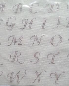 2 sheet /lot 52pc English letter patches iron on transfers m