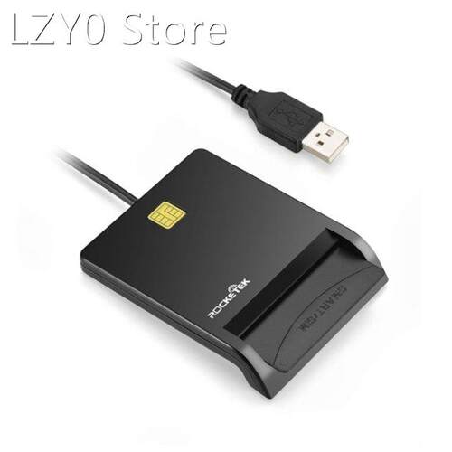 Rocketek CAC Smart Card Reader USB Common Access CAC Card Cr