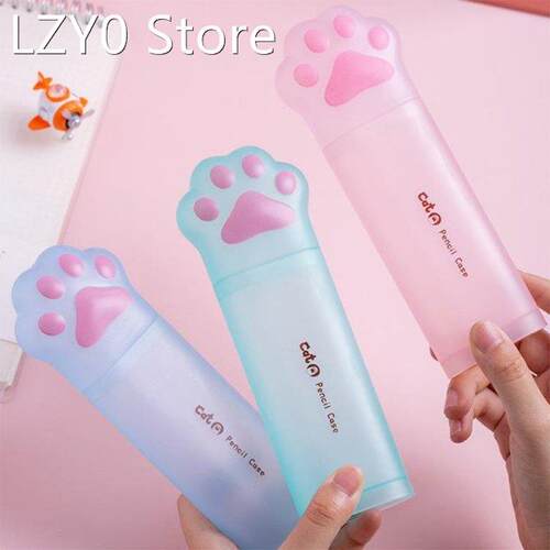 Multi-purpose Pen Case with Cute Kitten Paw Lid Travel Tooth