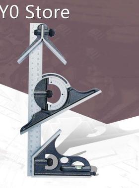 180 Degree Carpenter Tool Combination Square Ruler Protracto