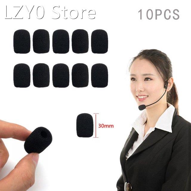 10pcs 30mm Soft Elastic Sponge Lavalier Microphone Sponge He