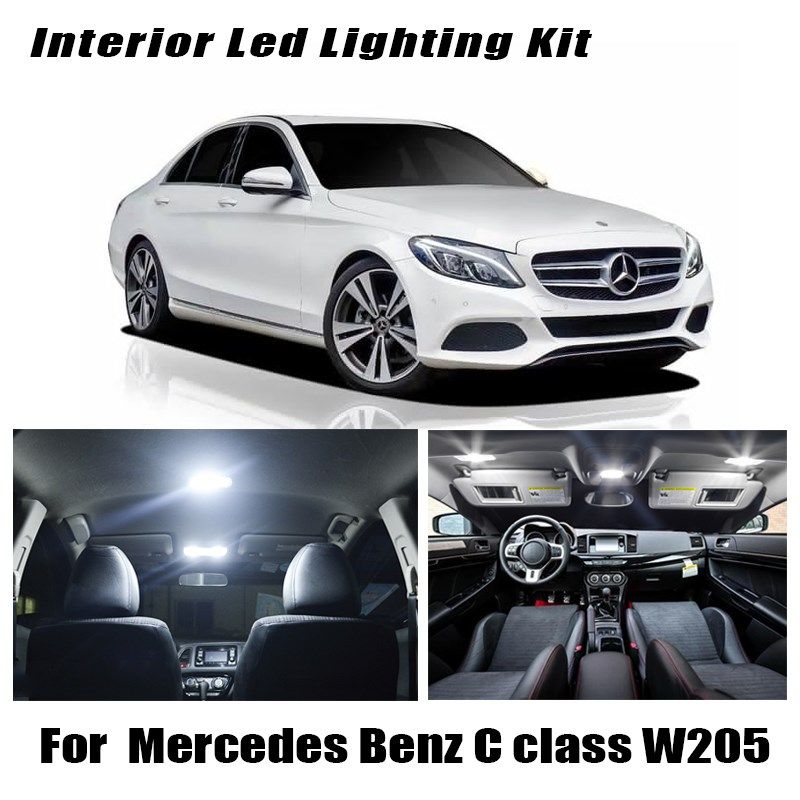 14pcs led interior dome light kit for mercedes benz c class