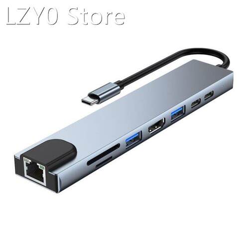 Type C 8-In-1 Data Docking Station Usb2.0/Usb3.0 Interface C