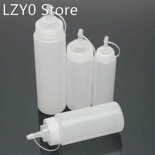 24Oz Squeeze Squirt Condiment Oil Bottles Plastic Honey Disp