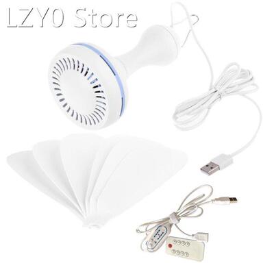 6 Leaves USB Ceiling Canopy Fan Remote Control Timing 4 Spee