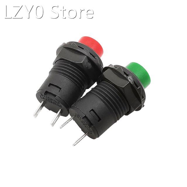 2Pieces DS428 Round Button Switch 12mm Self-locking Push But
