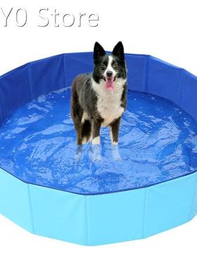 Foldable Pet Dog Cat Swimming Pool PVC Washing Pond Dog Tub