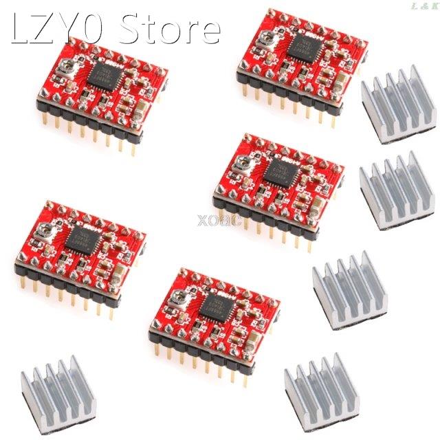 5Pcs A4988 StepStick Stepper Driver+Heatsink for Reprap Polo