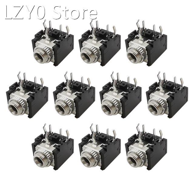 10Pcs PJ-306M 3.5mm Female Socket Audio Connector 5 Pin DIP