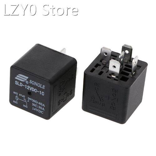 2Pcs SLD-12VDC-1C 1.6W High Power Relay NO 40A NC 30A 5pin A